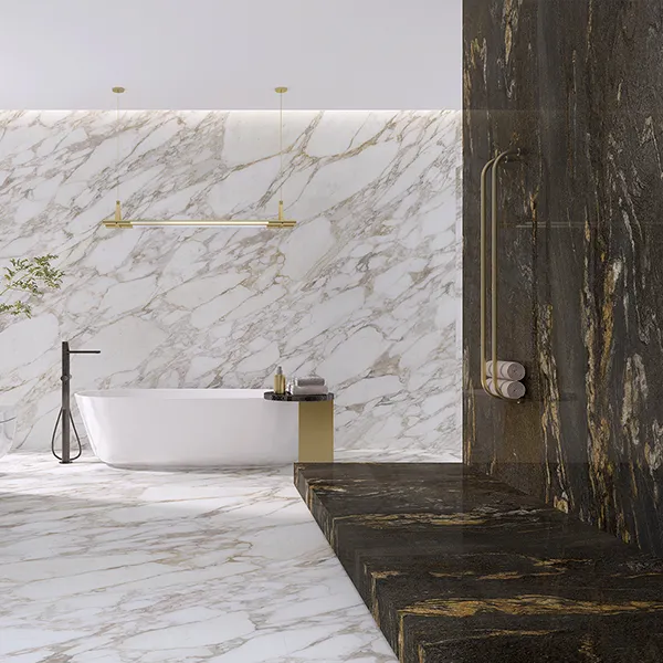 gold veined bathroom shower wall 1